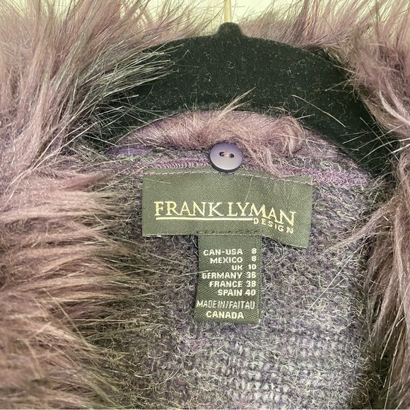 Frank Lyman cardigan with removable fur collar - Picture 6 of 7
